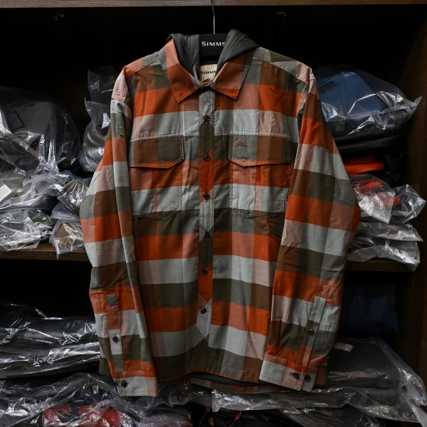 画像1: 【SIMMS】COLDWEATHER HOODY - CLAY BUFFALO PLAID(SALE) (1)